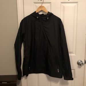 Zara Asymmetric zip rain coat